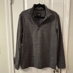 01.Algo Medium (M) Performance Dark Gray Quarter Zip Sweater Pullover